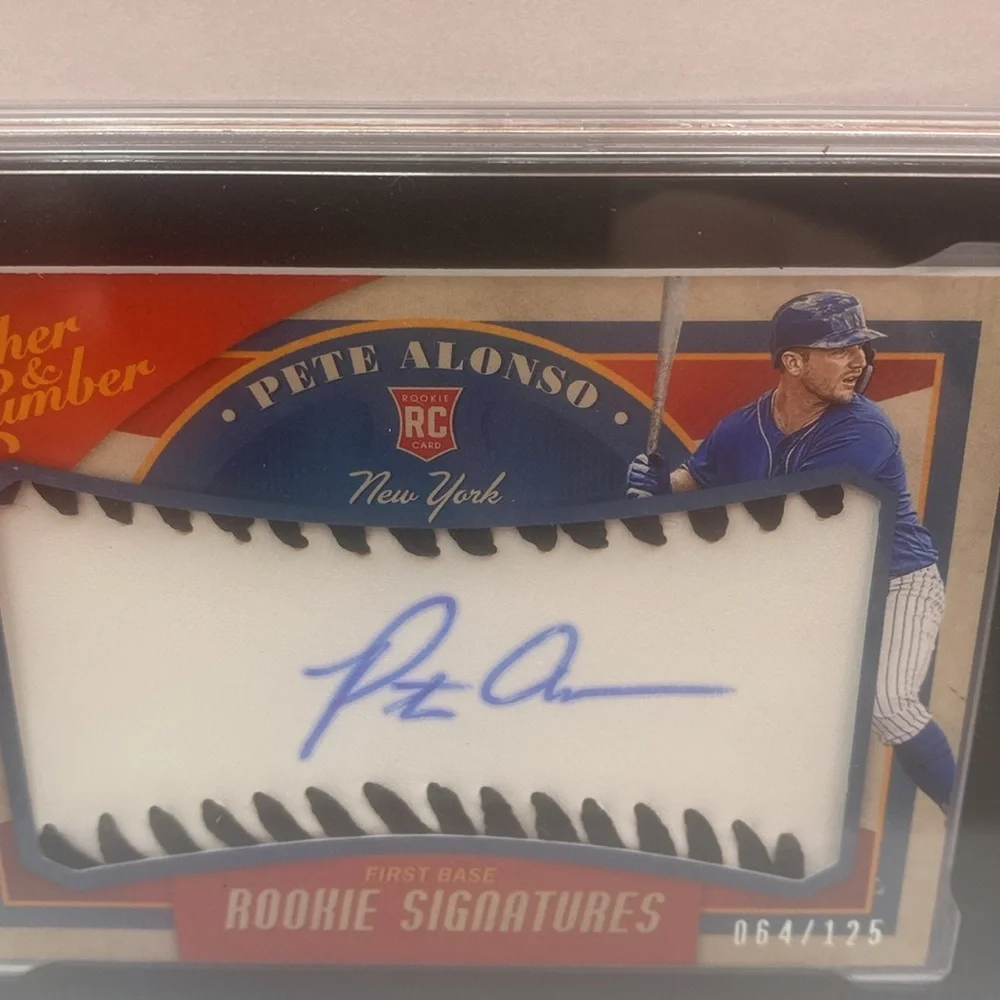 2019 Panini Black Pete Alonso RC Leather Patch #151  064/125 (MISC14)